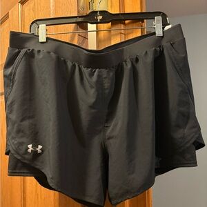 Under Armour Black Athletic Shorts Moisture-Wicking Performance